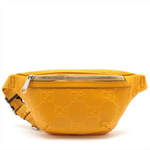 Gucci GG Embossed Leather Body Bag Yellow